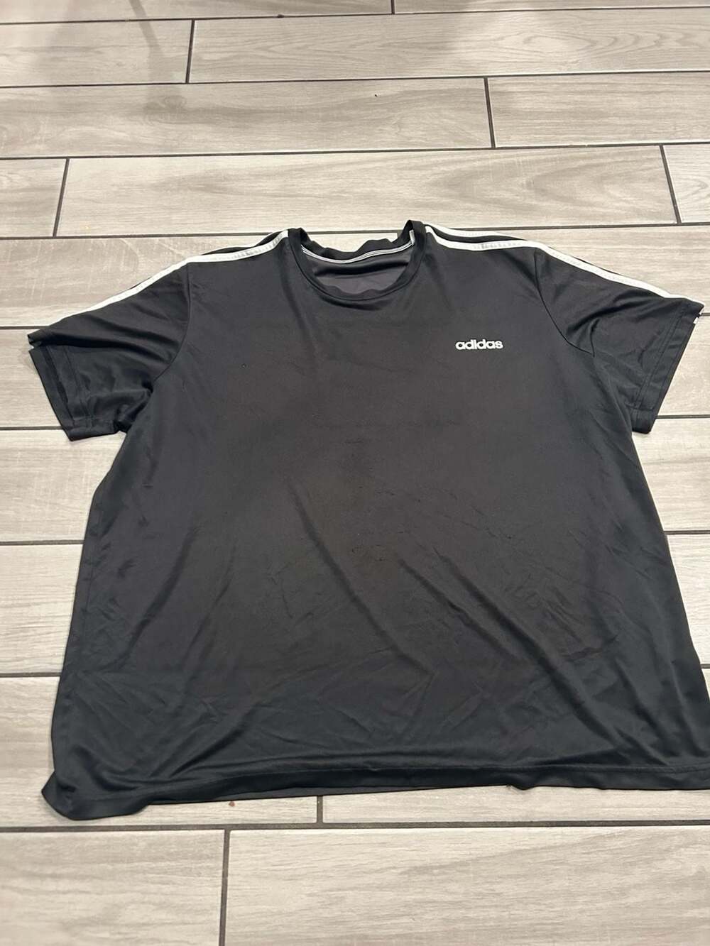 Adidas Climalite 3-Stripes Athletic T-Shirt Black